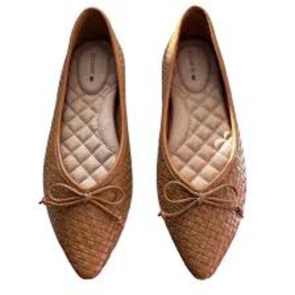 Birdies Tan Woven Flats - Picture 1 of 15